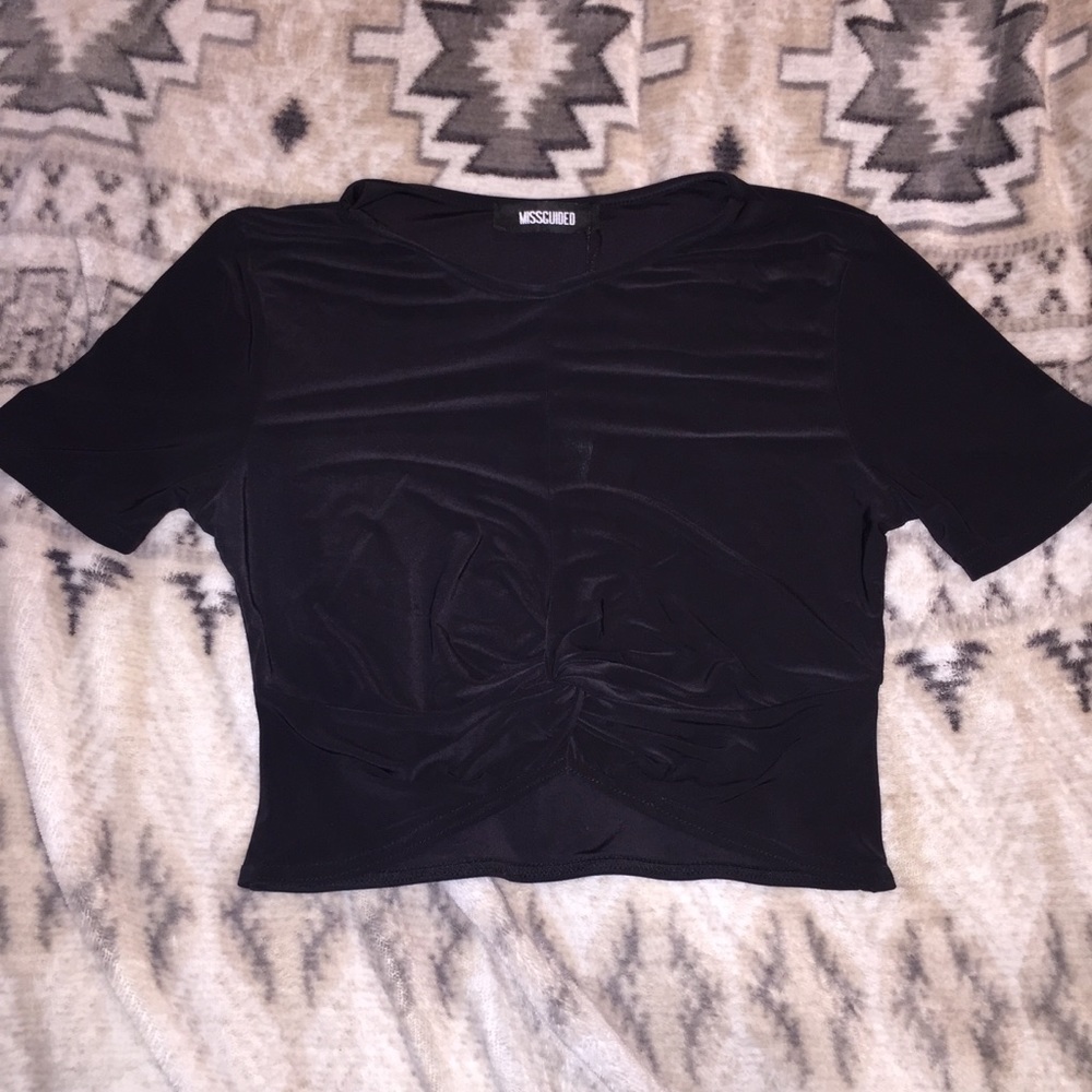 Missguided Black crop top